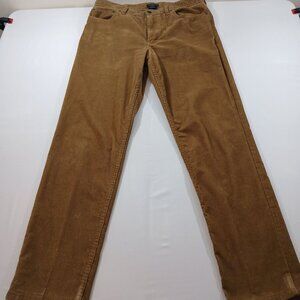 Lands End Mens Corduroy Pants Classic Fit Brown Casual Straight Leg Size 36